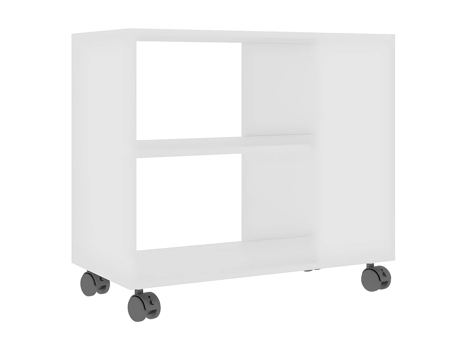 Mesa auxiliar Blanco 70x35x55 cm Madera contrachapada