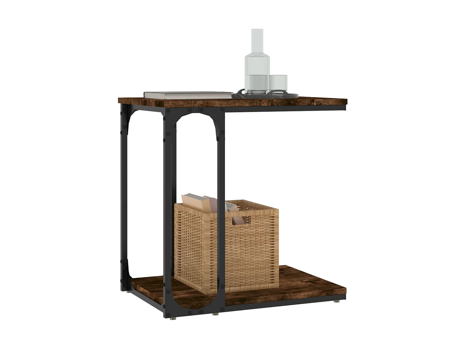 Table d'appoint Chêne fumé 50x35x52 cm Bois d'ingénierie