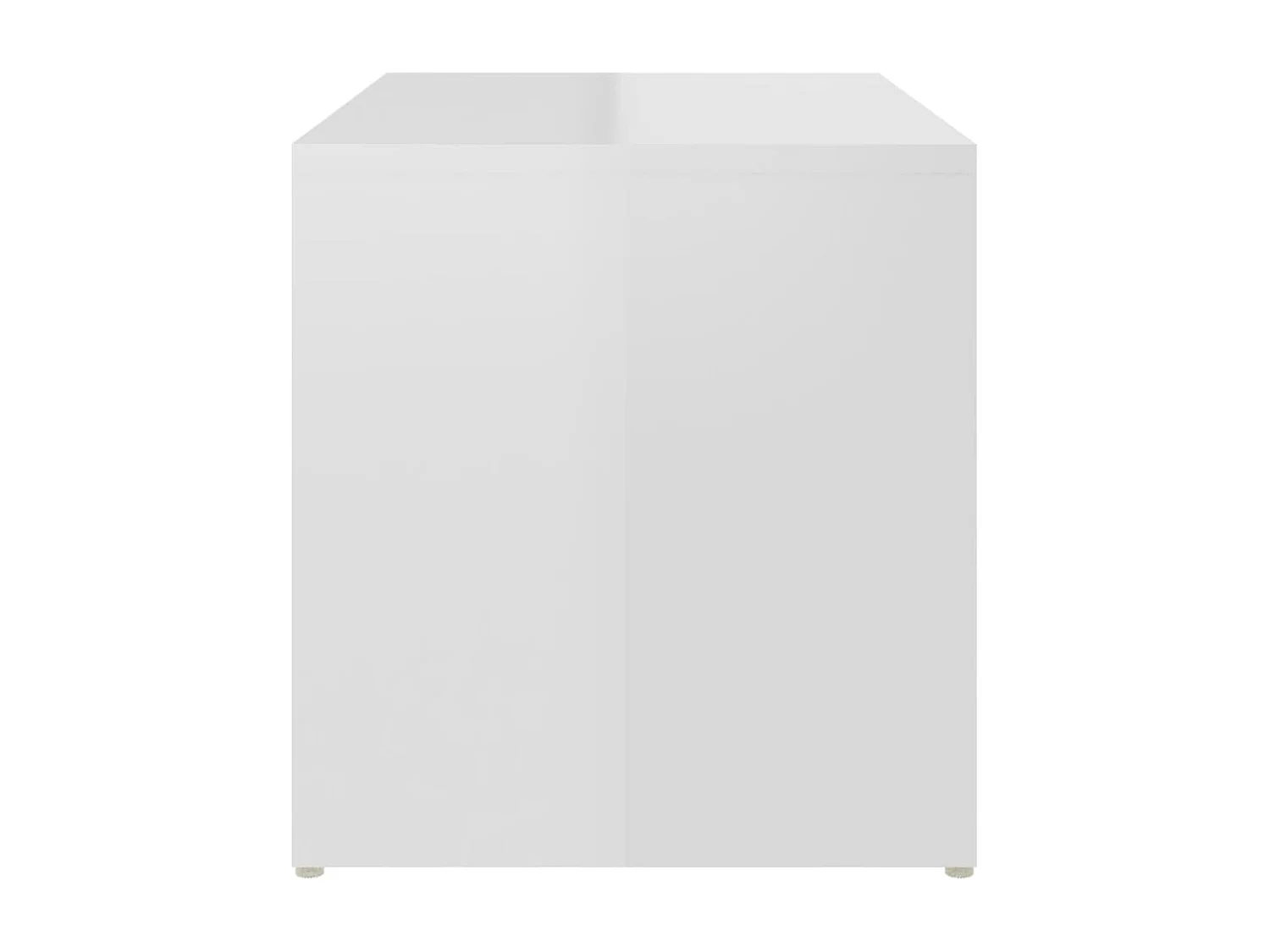 Beistelltisch Glänzend weiß 59x36x38 cm Spanplatte