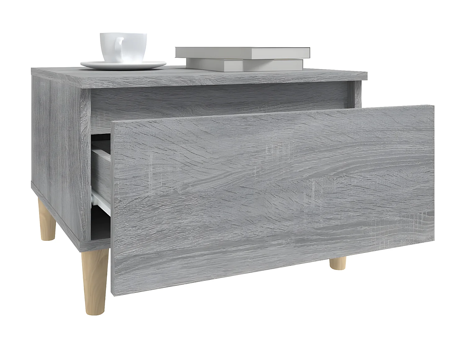 Tavolini 2 pz Sonoma grigio 50x46x35 cm MDF