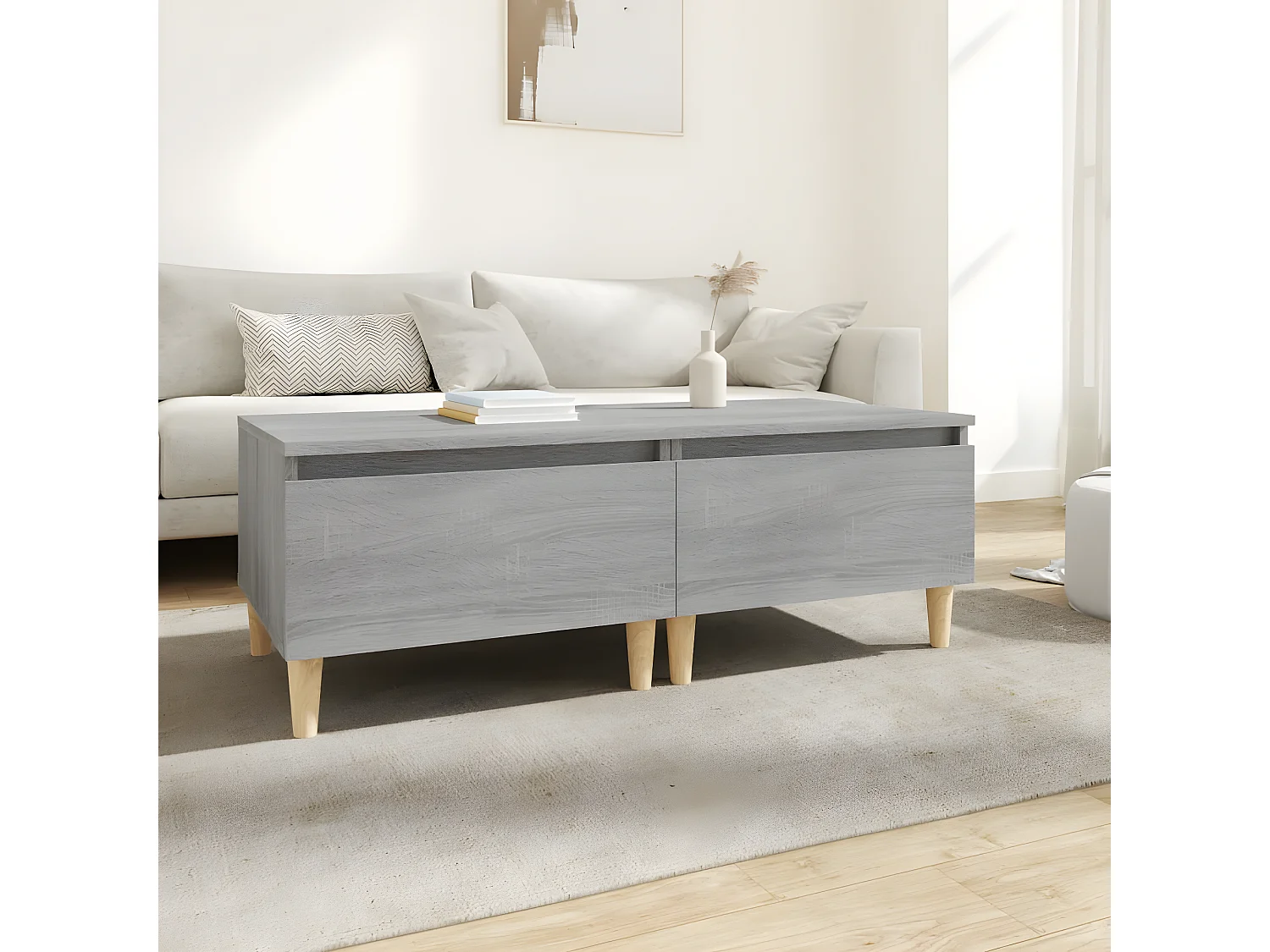 Beistelltische 2 Stk. Sonoma grau 50x46x35 cm Holzwerkstoff