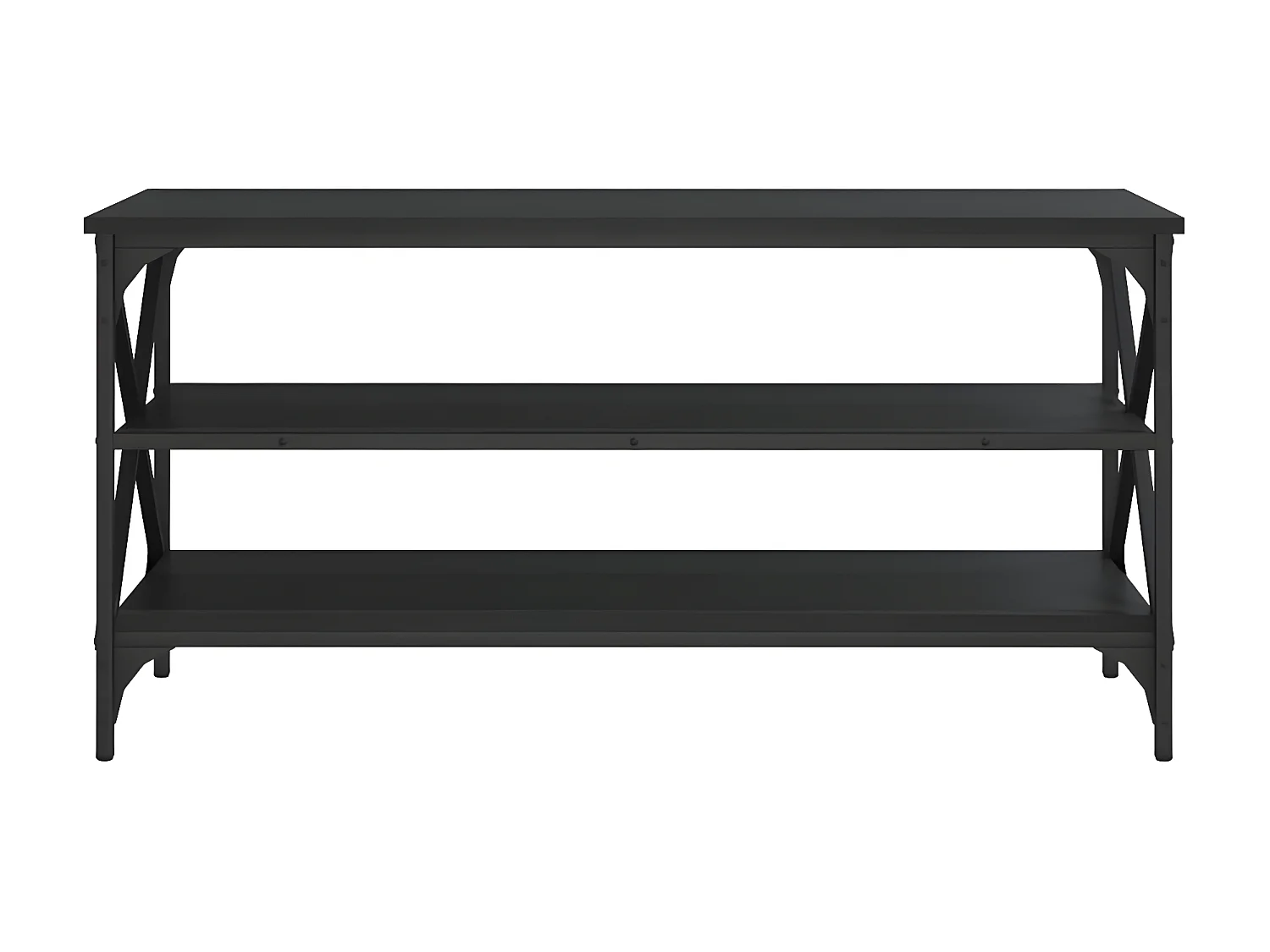 Zwart TV-meubel 100x40x50 cm Bewerkt hout