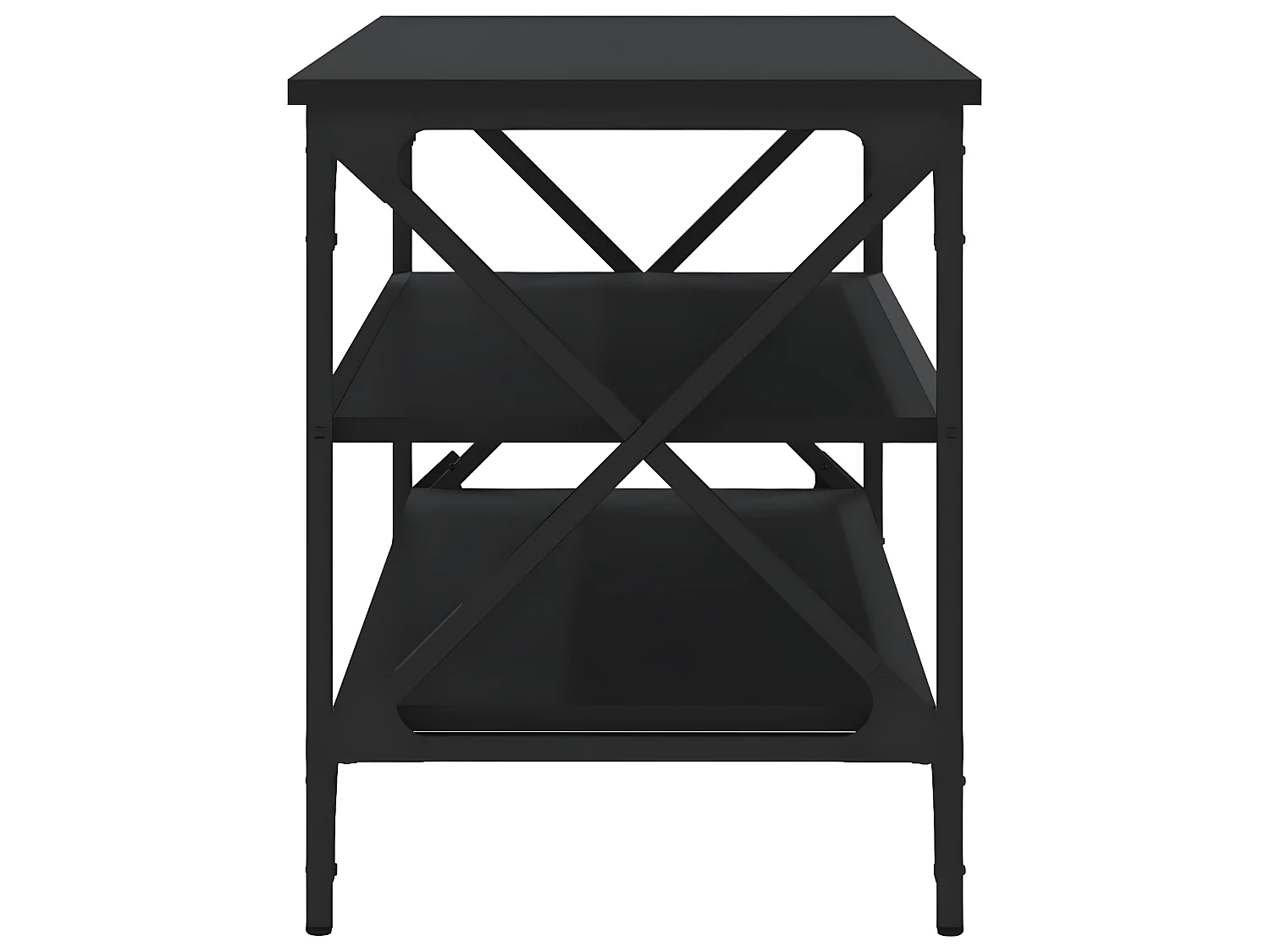 Zwart TV-meubel 100x40x50 cm Bewerkt hout