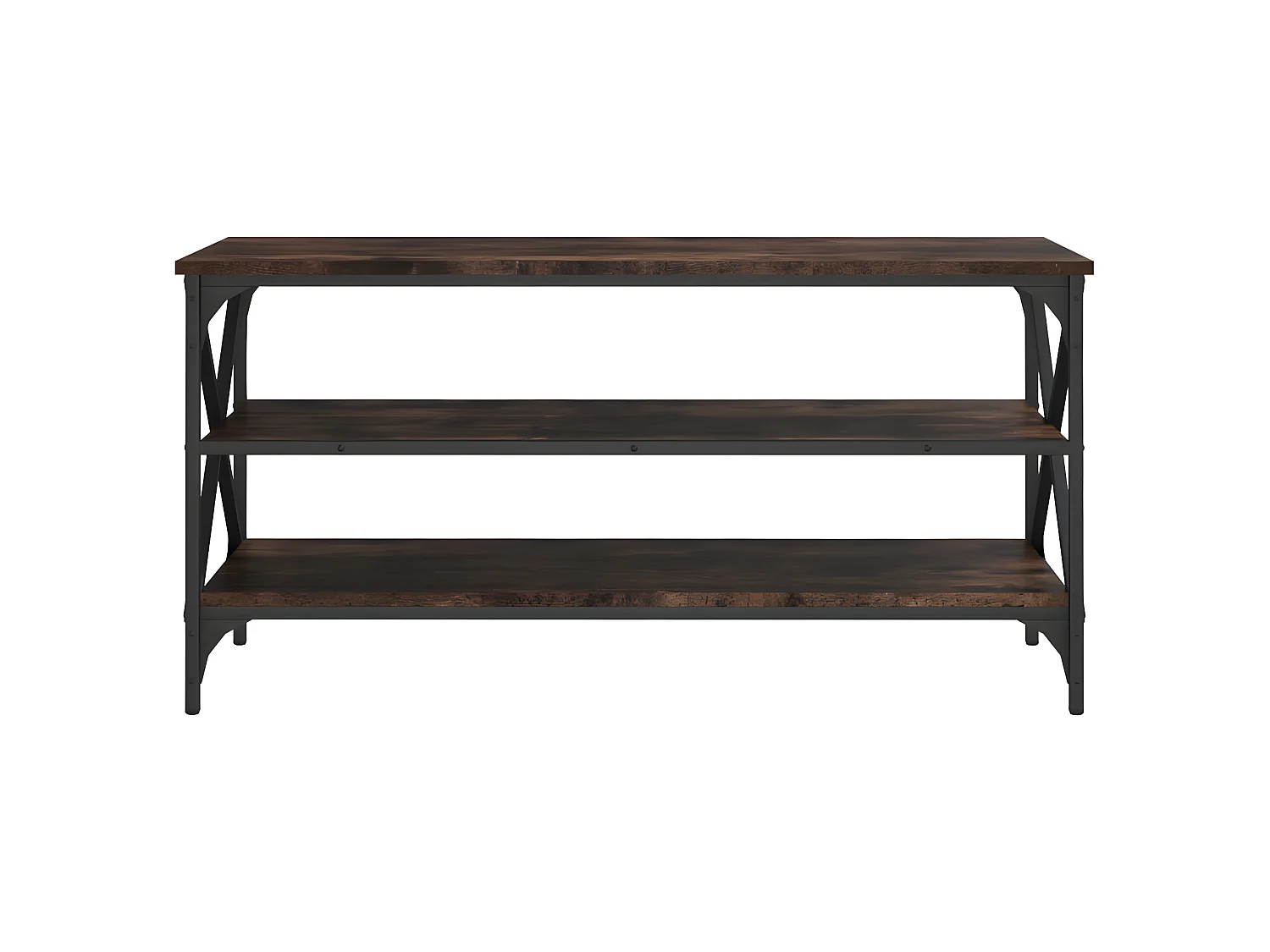 Meuble TV Chêne fumé 100x40x50 cm Bois d'ingénierie