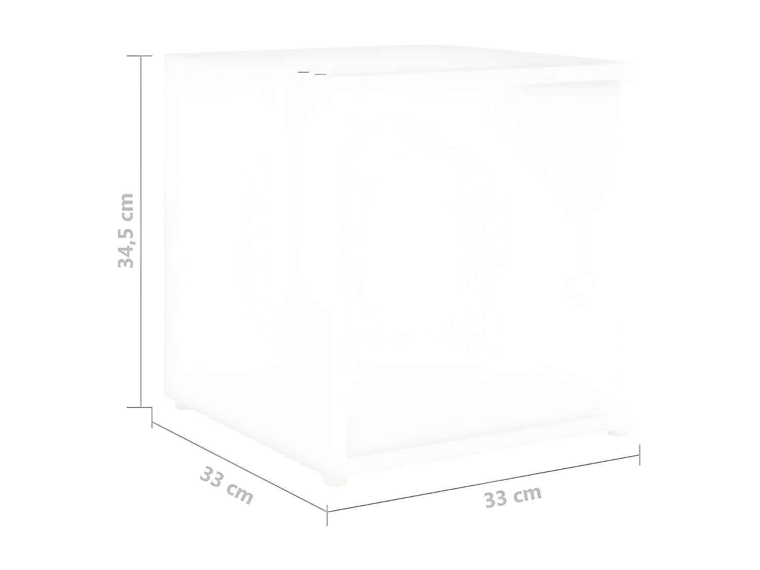 Table d'appoint Blanc 33x33x34,5 cm Aggloméré