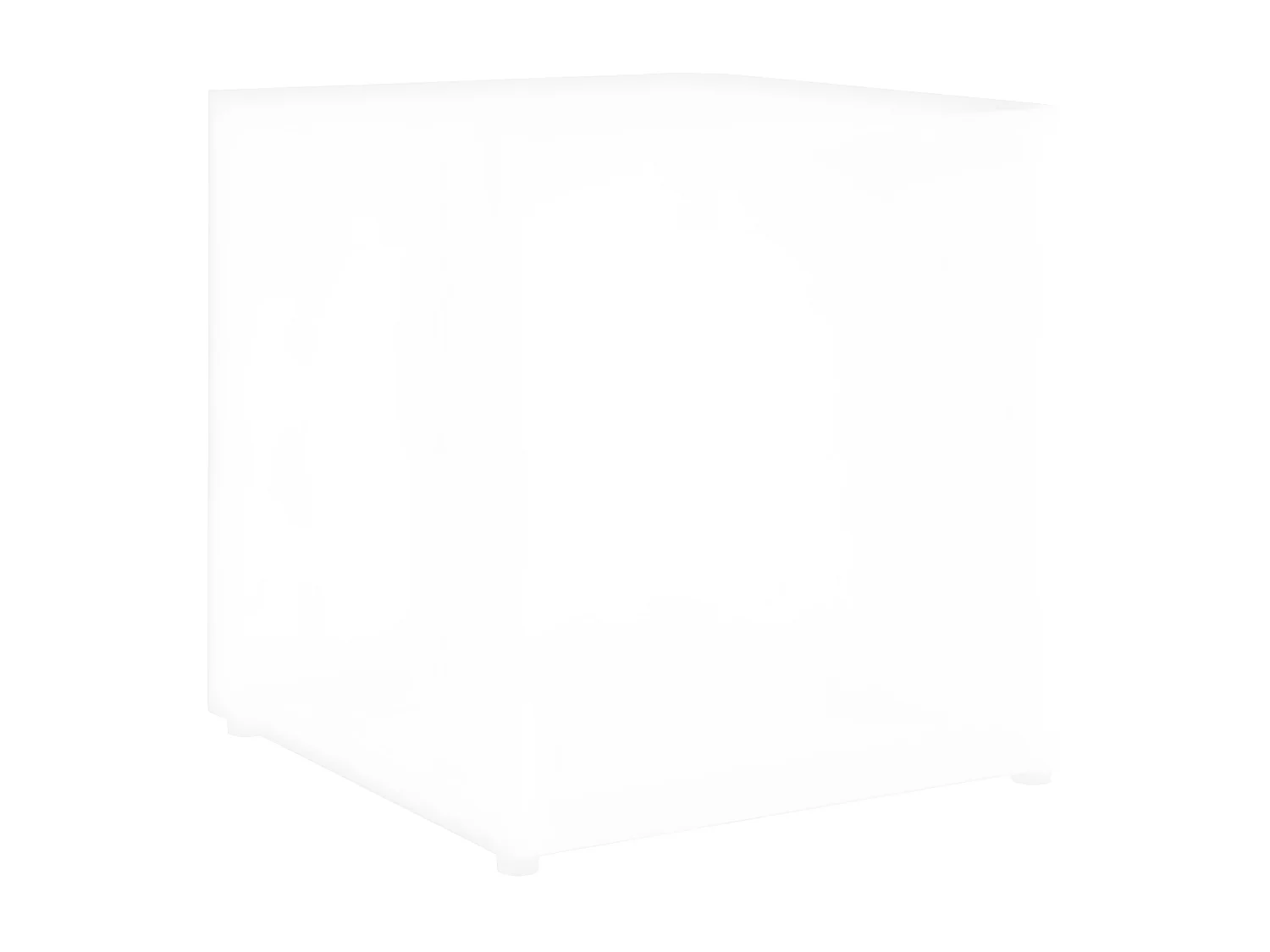 Table d'appoint Blanc 33x33x34,5 cm Aggloméré