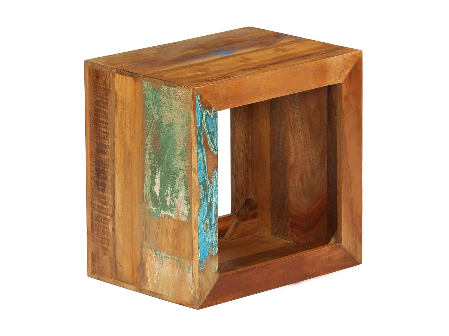 Sgabello 40x30x40 cm Legno massello di recupero