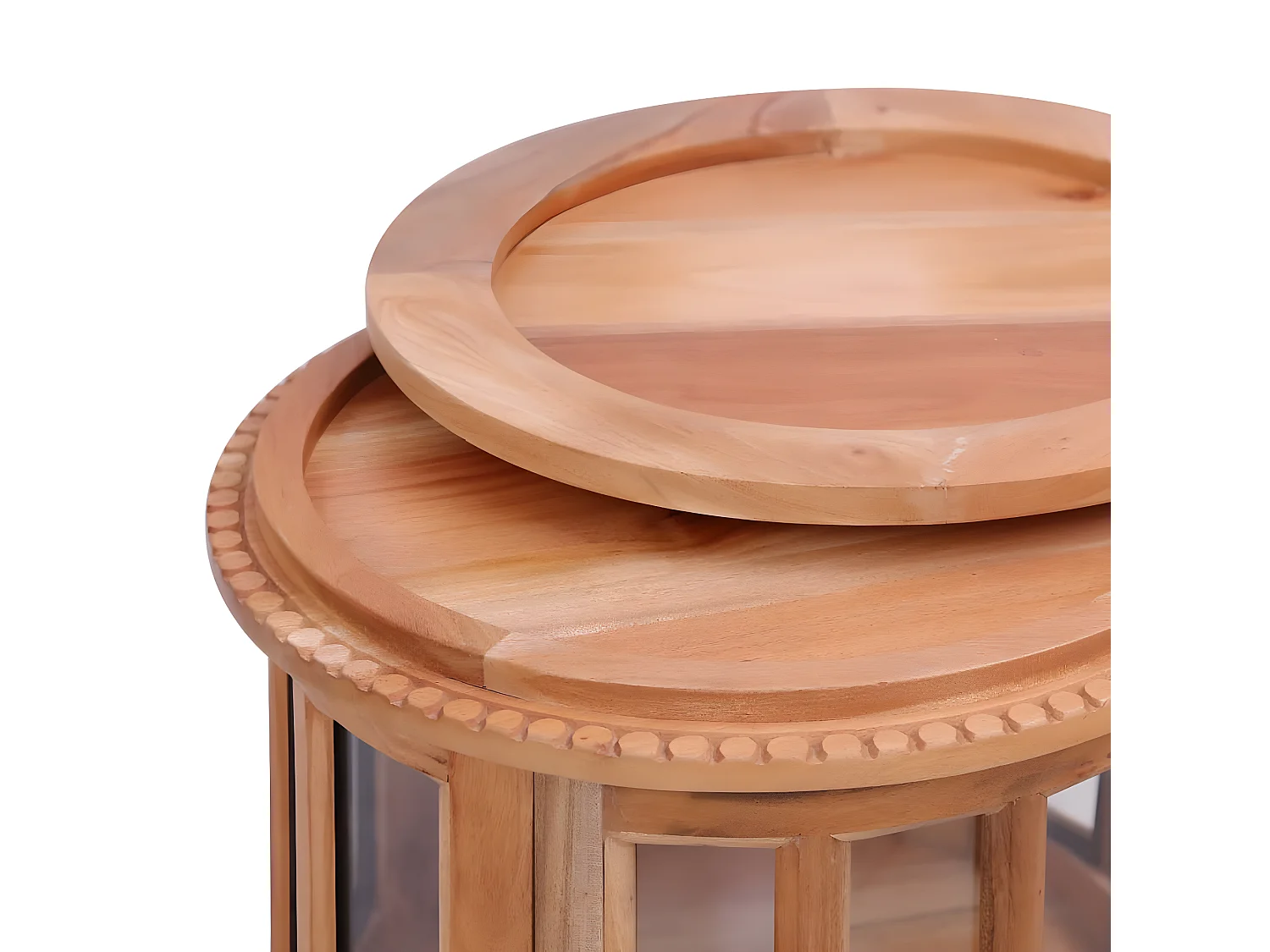 Vetrina Natural 50x50x76 cm Legno massello di mogano