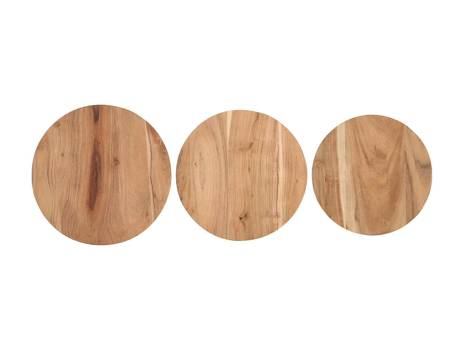 Tables d'appoint 3 pcs Bois d'acacia solide