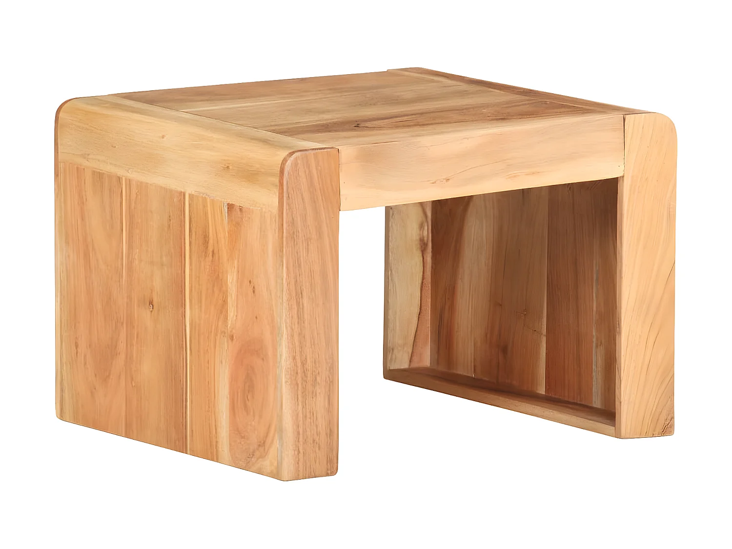 Mesa lateral 43x40x30 cm Madeira maciça de acácia