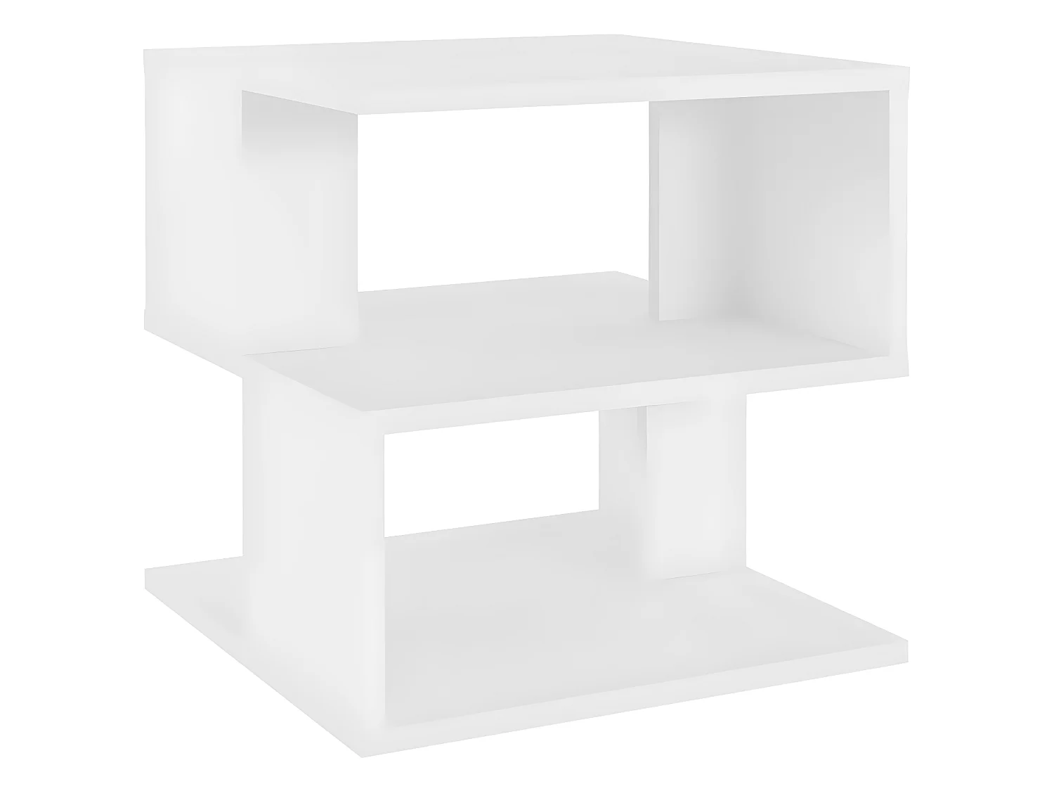Mesa auxiliar Aglomerado Blanco 40x40x40 cm