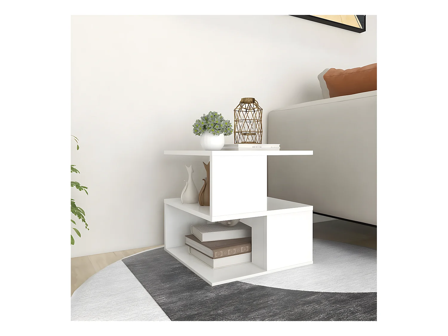 Table d'appoint Blanc 40x40x40 cm Aggloméré