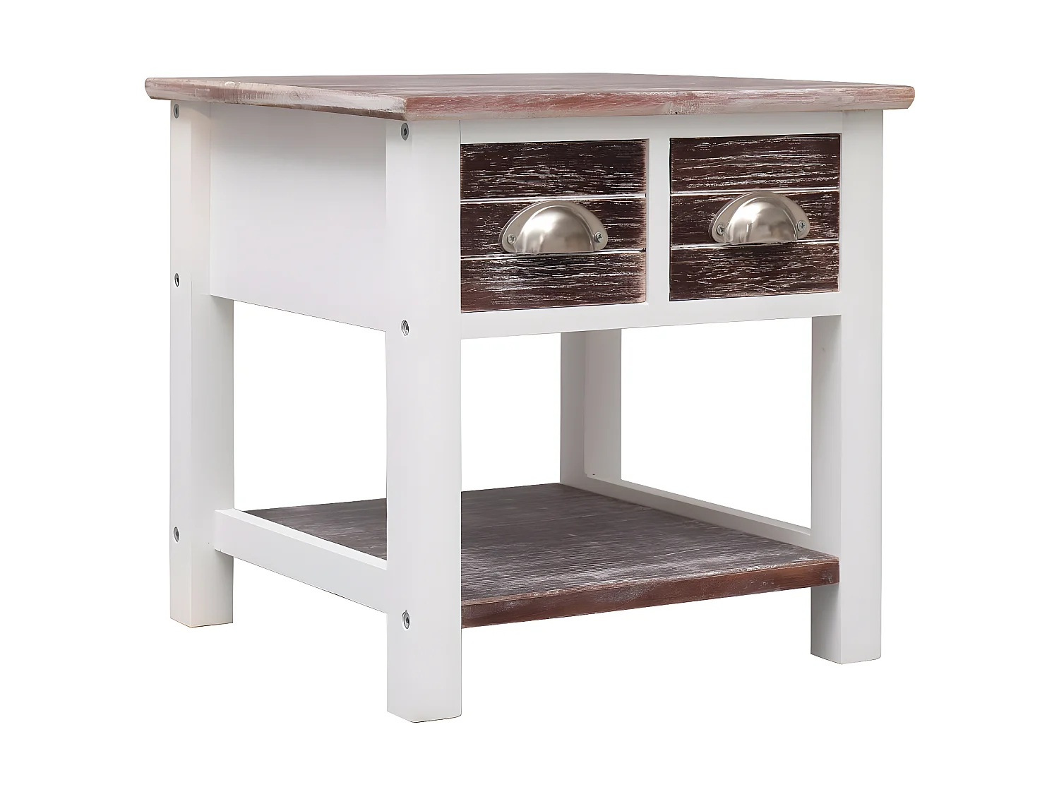 Table d'appoint Marron 40x40x40 cm Bois de Paulownia