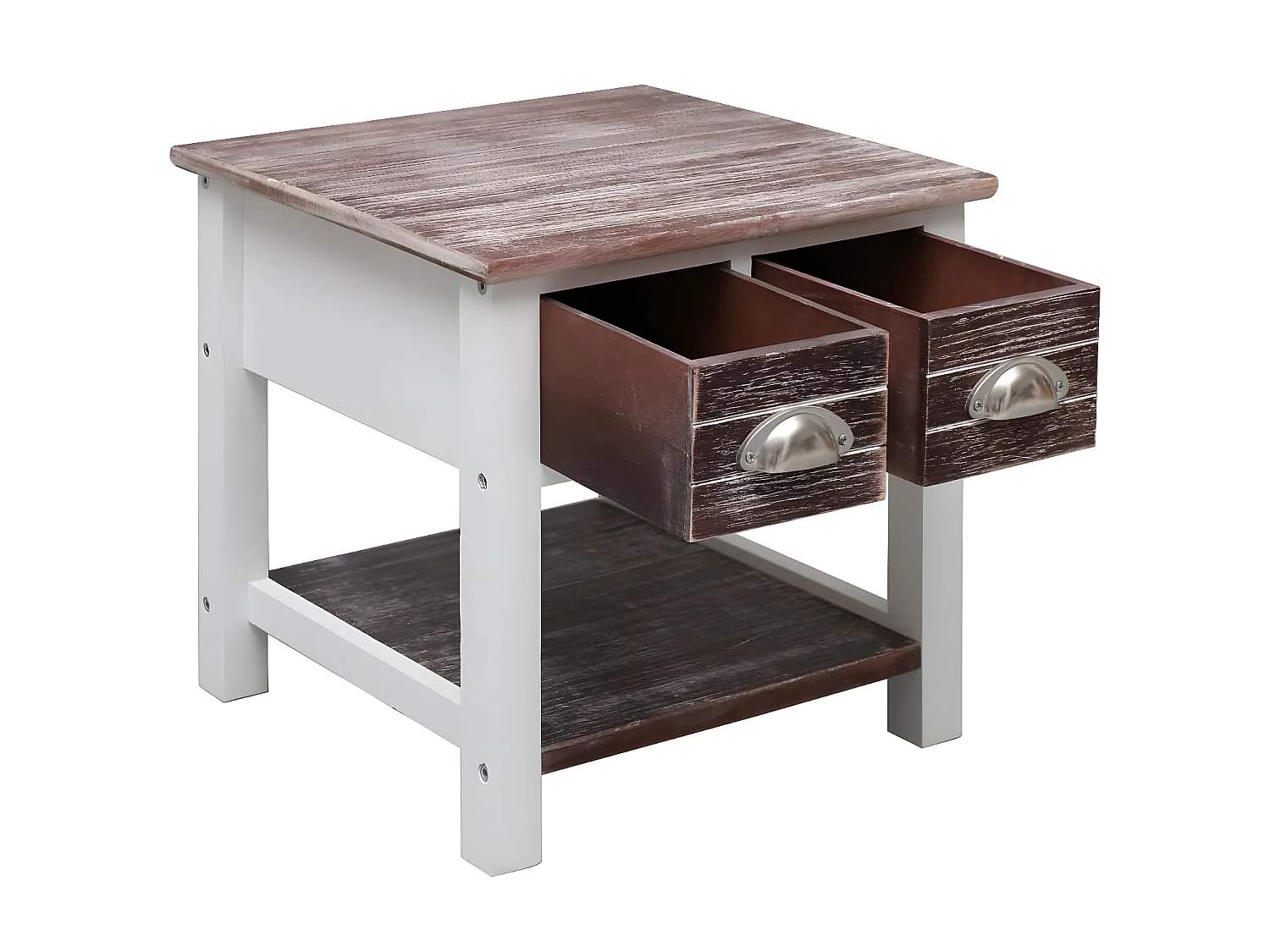 Table d'appoint Marron 40x40x40 cm Bois de Paulownia