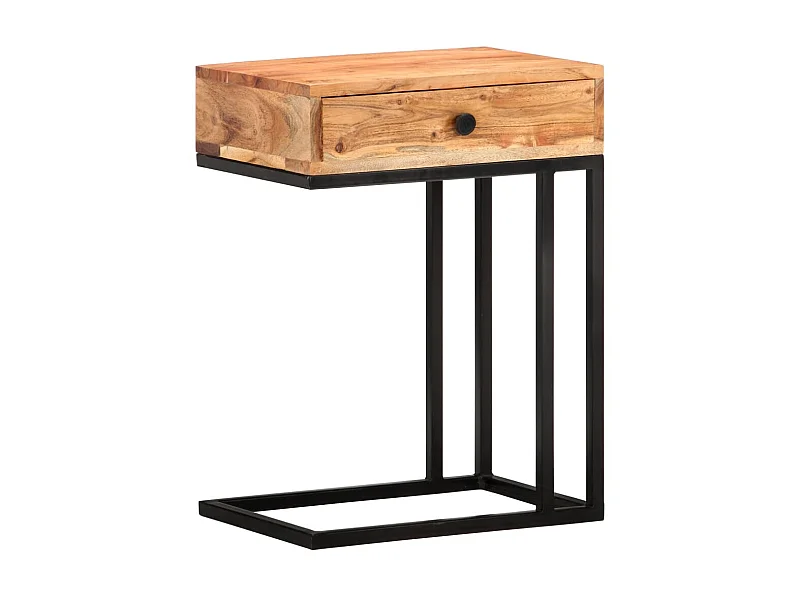 U-förmiger Beistelltisch 45x30x61 cm Massives Akazienholz