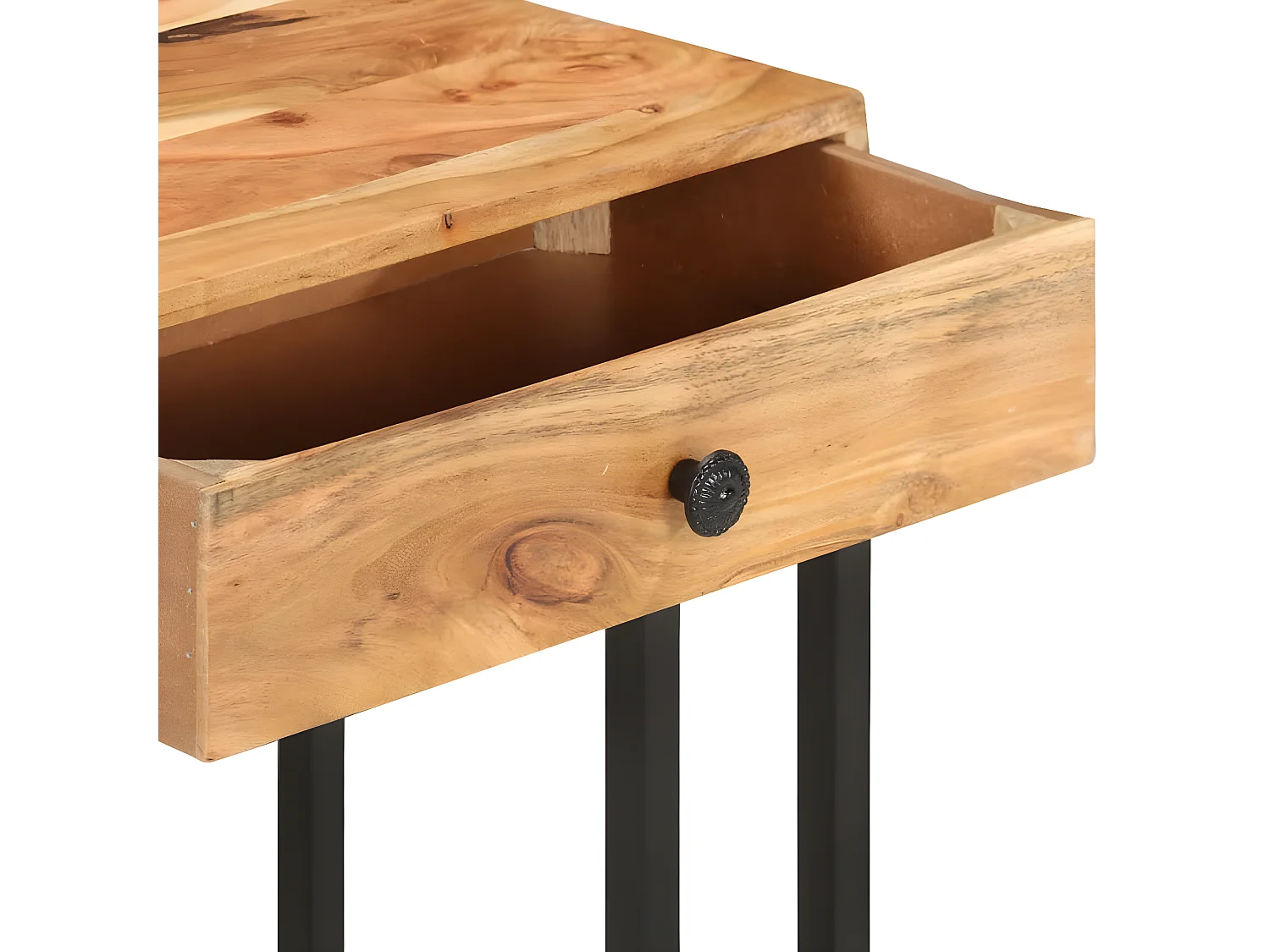 Table d'appoint en forme d'U 45x30x61 cm Bois d'acacia massif