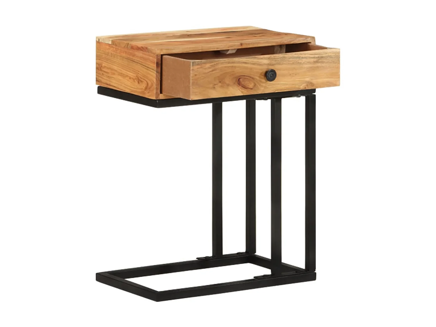 U-vormige bijzettafel 45x30x61 cm Massief acaciahout