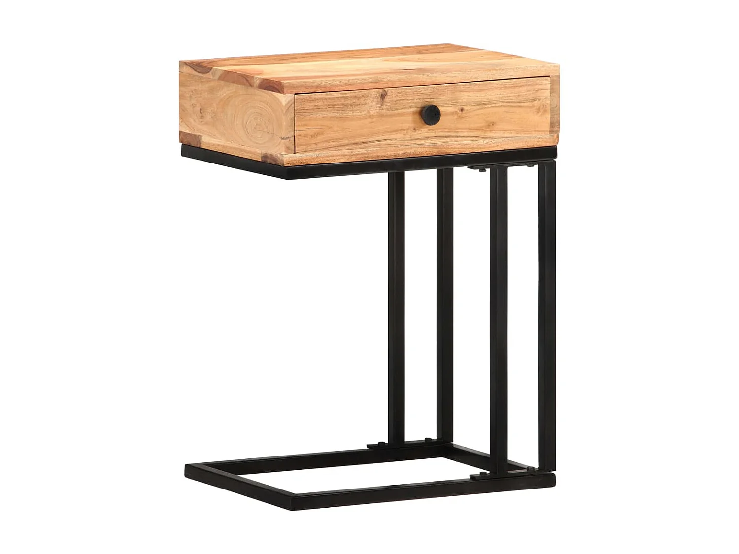 U-vormige bijzettafel 45x30x61 cm Massief acaciahout