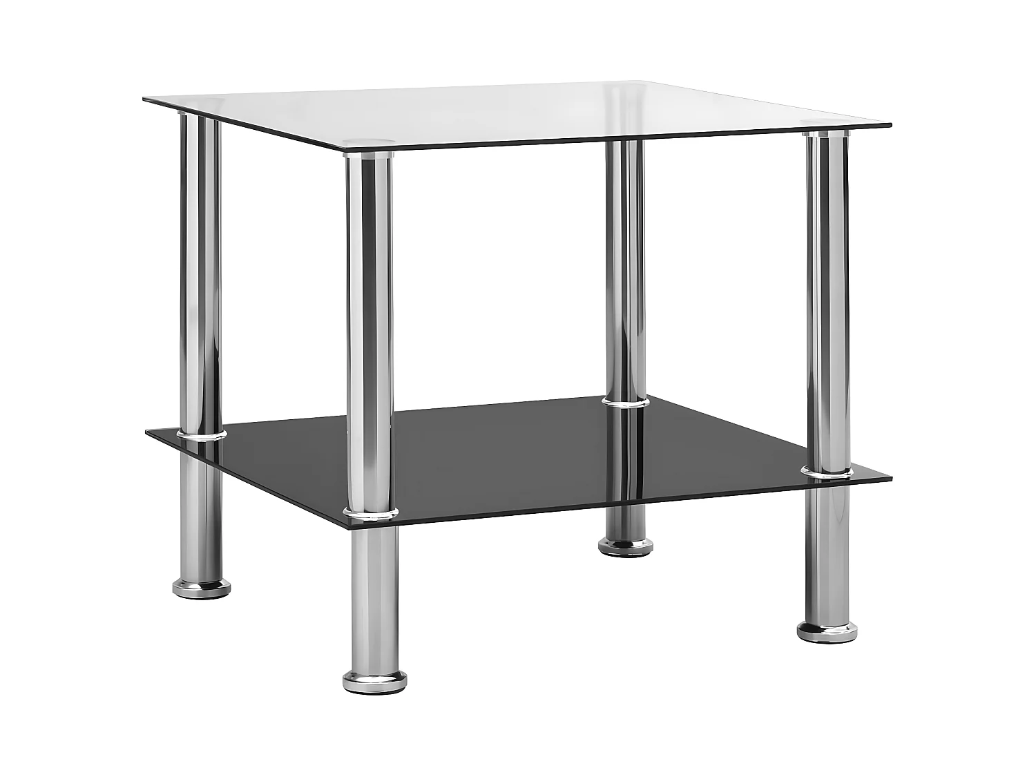 Table d'appoint Transparent 45x50x45 cm Verre trempé