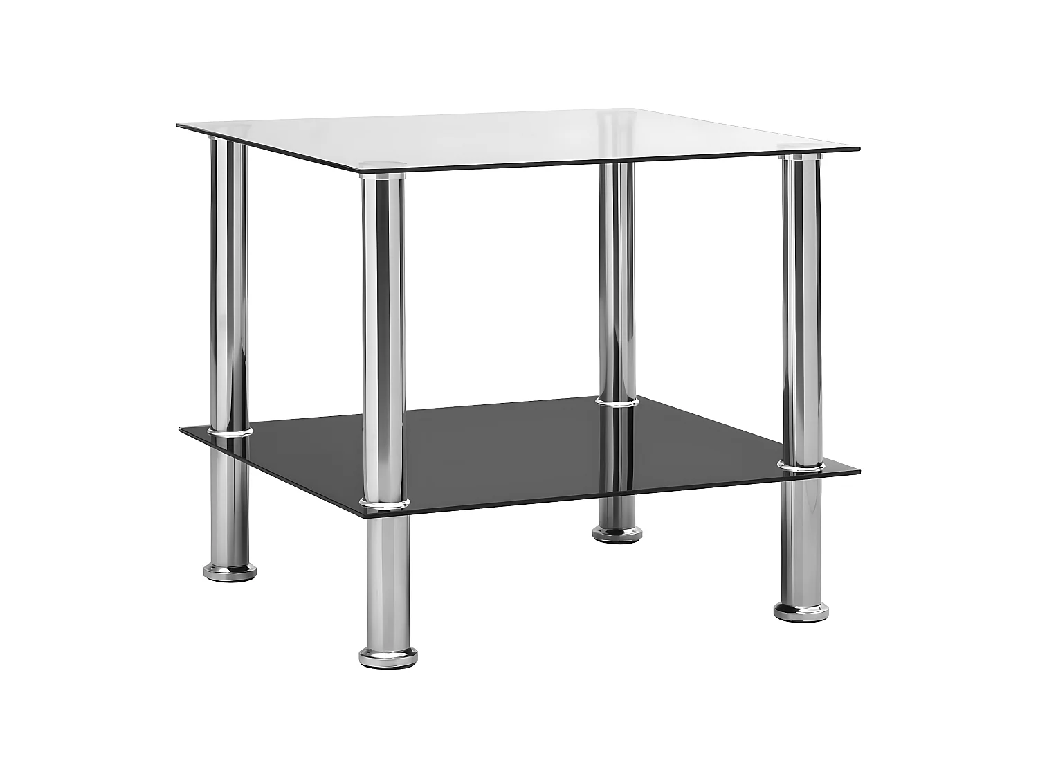 Table d'appoint Transparent 45x50x45 cm Verre trempé