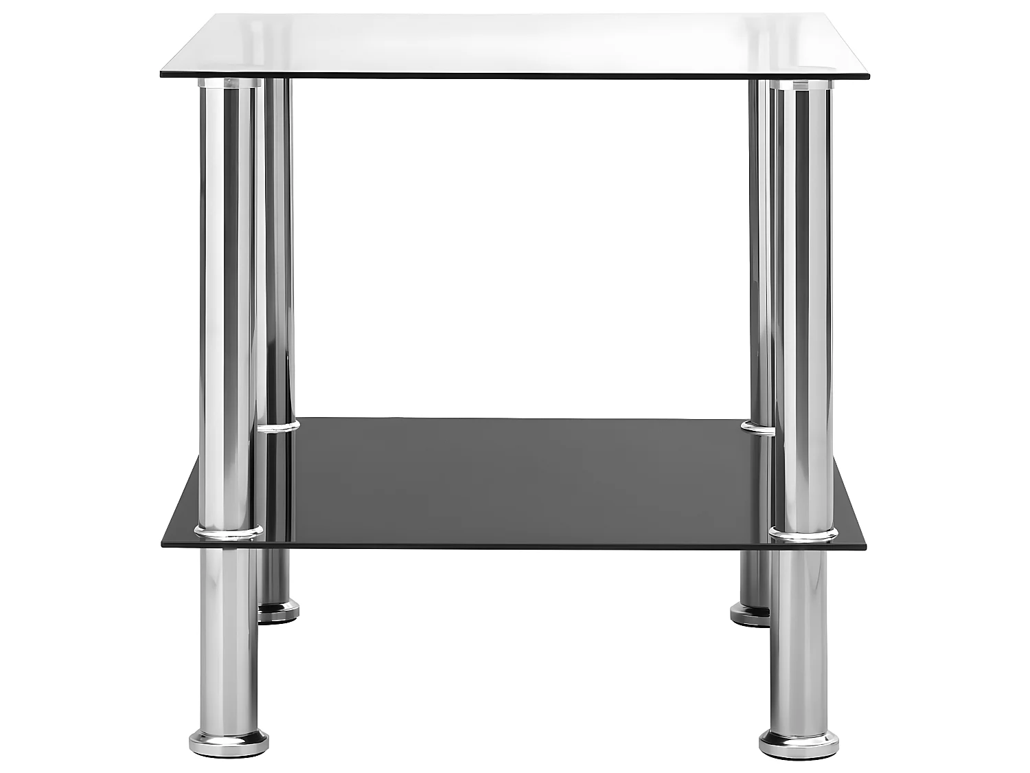 Table d'appoint Transparent 45x50x45 cm Verre trempé