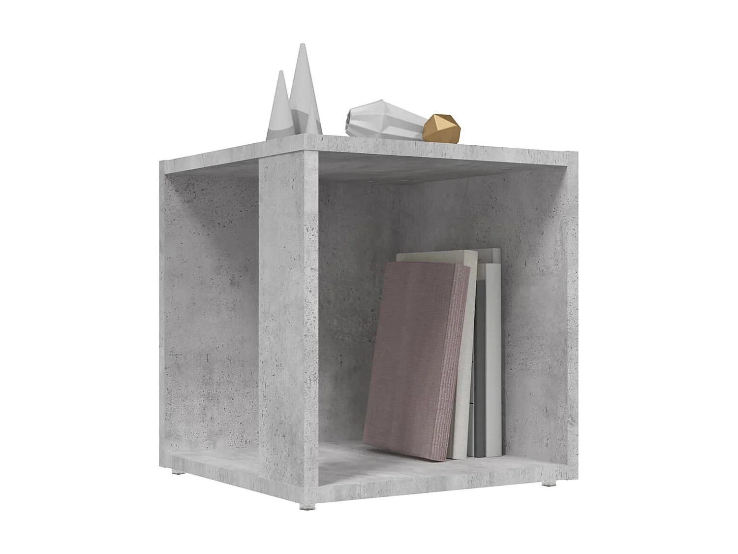 Table d'appoint Gris béton 33x33x34,5 cm Aggloméré