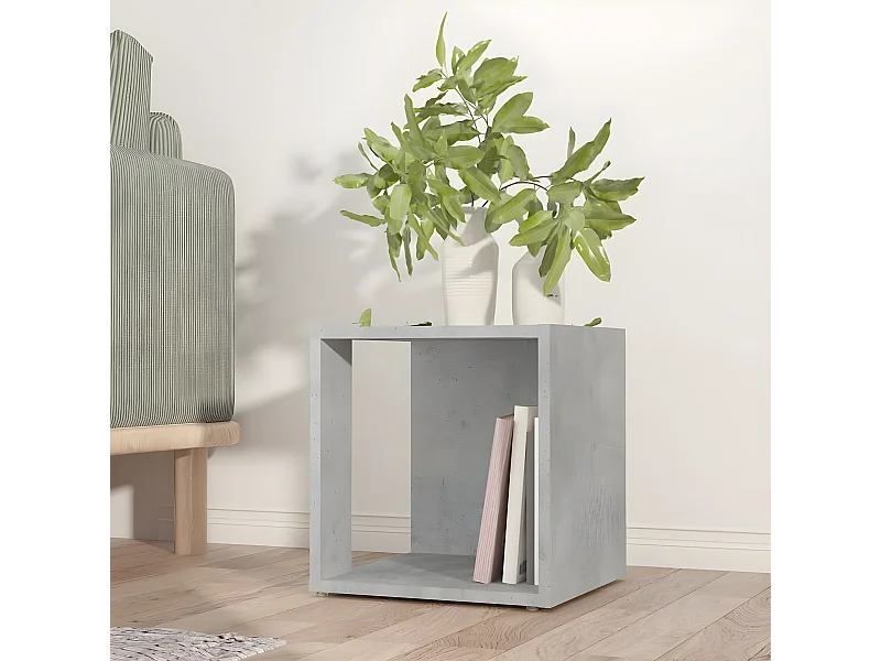 Tavolino grigio cemento 33x33x34,5 cm Truciolare