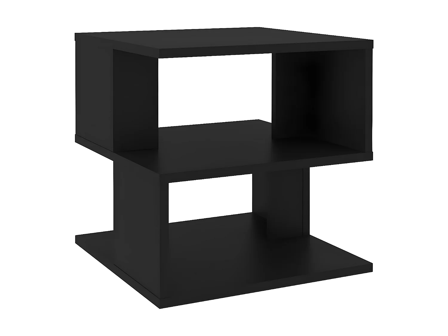 Mesa auxiliar Aglomerado negro 40x40x40 cm