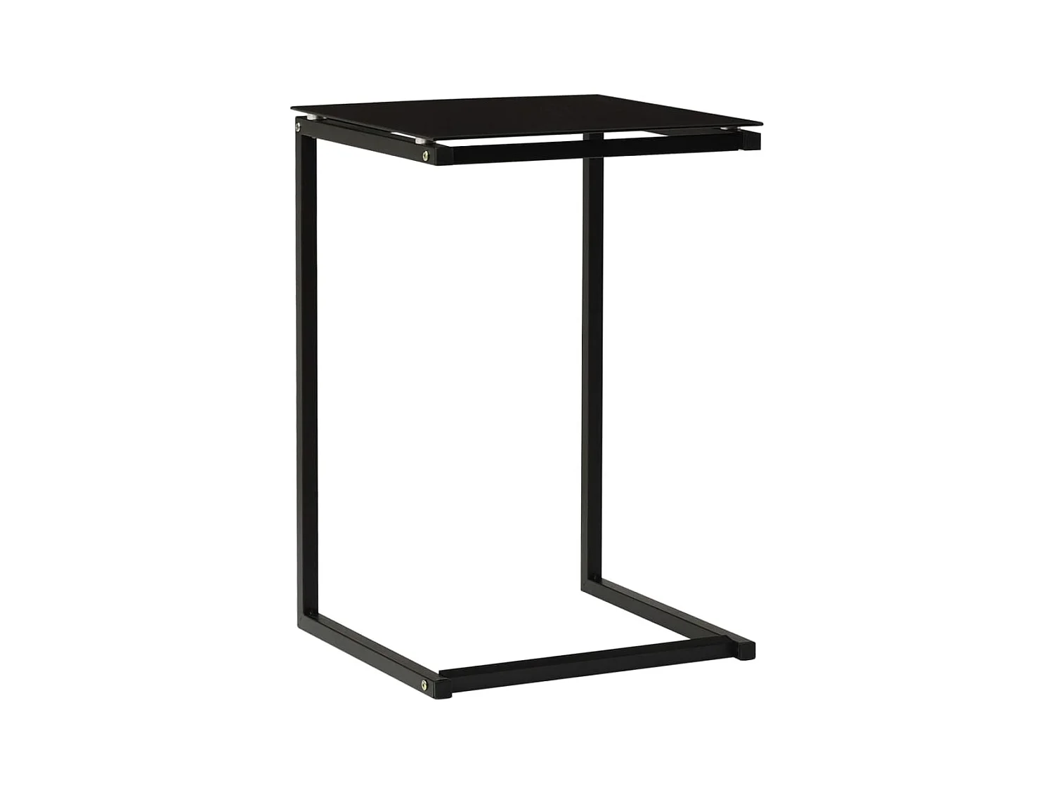 Table d'appoint Noir 40x40x60 cm Verre trempé