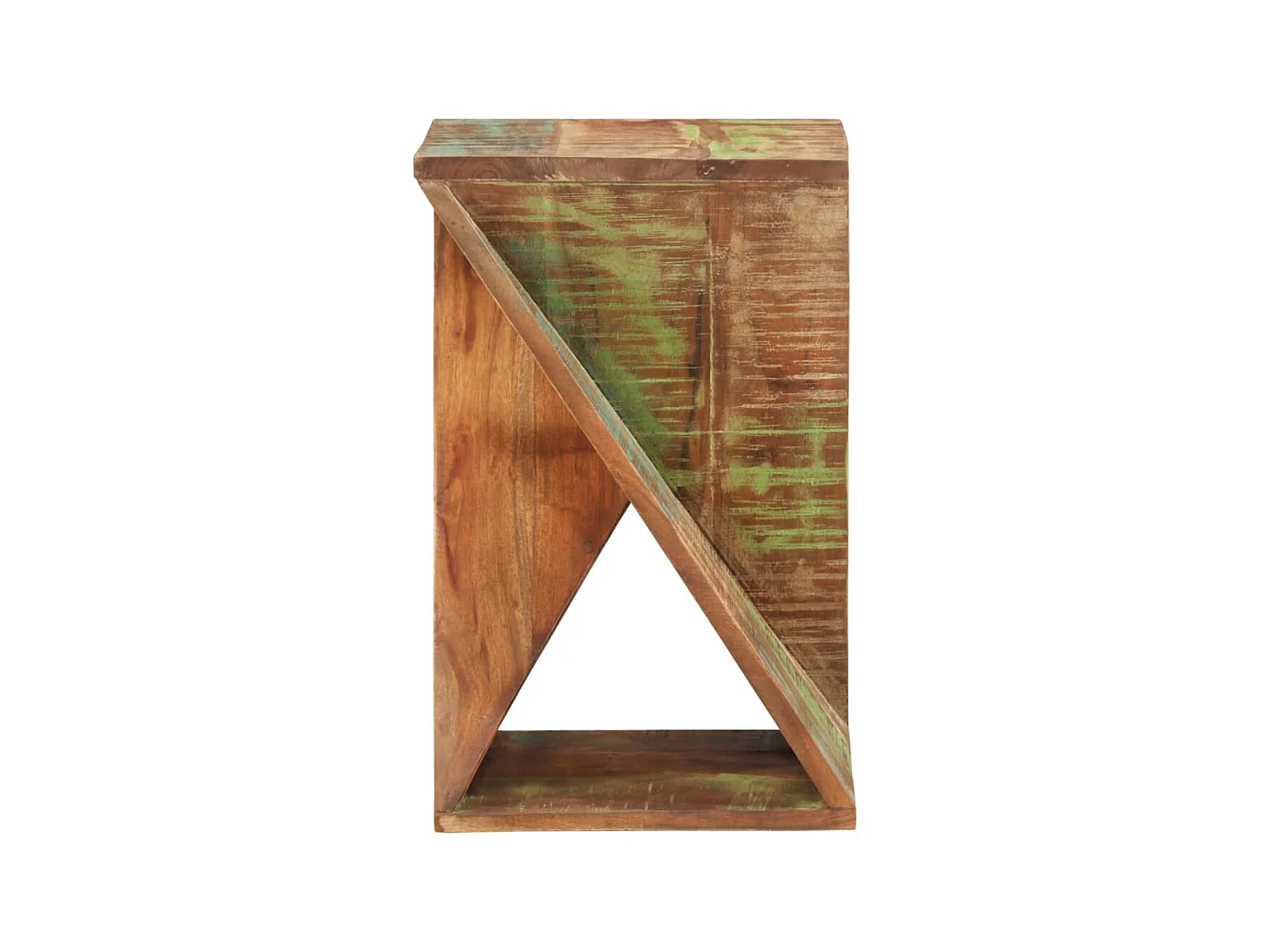 Bijzettafel 35x35x55 cm Massief hergebruikt hout