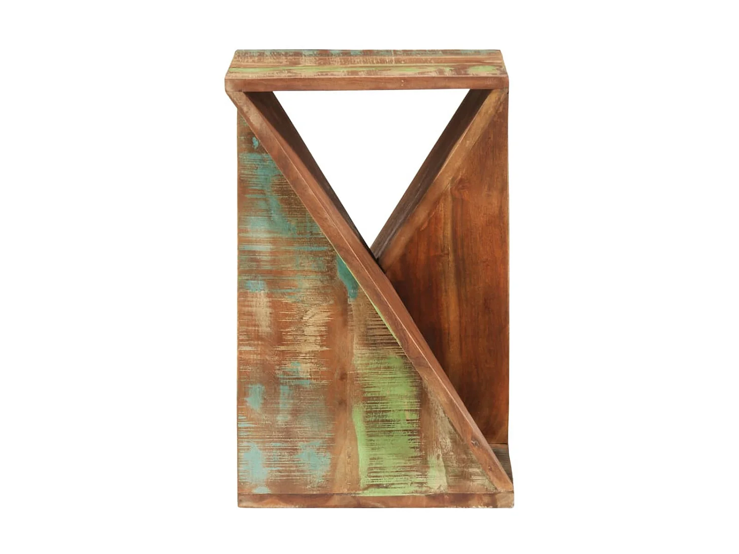 Bijzettafel 35x35x55 cm Massief hergebruikt hout