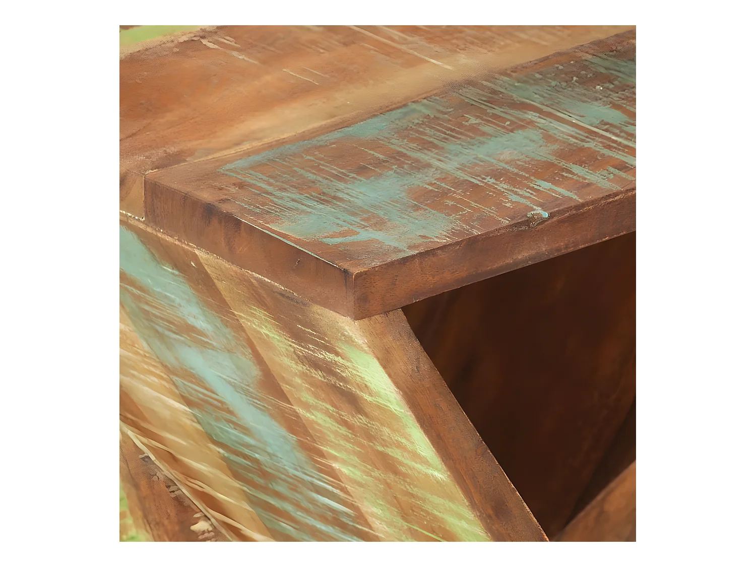 Bijzettafel 35x35x55 cm Massief hergebruikt hout