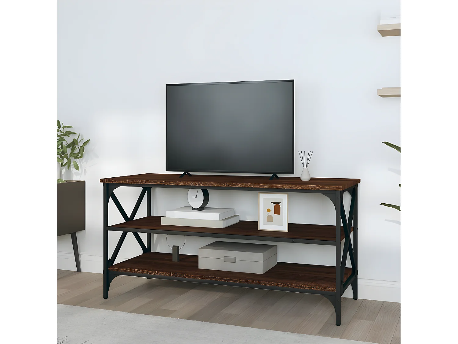 Meuble TV Chêne marron 100x40x50 cm Bois d'ingénierie