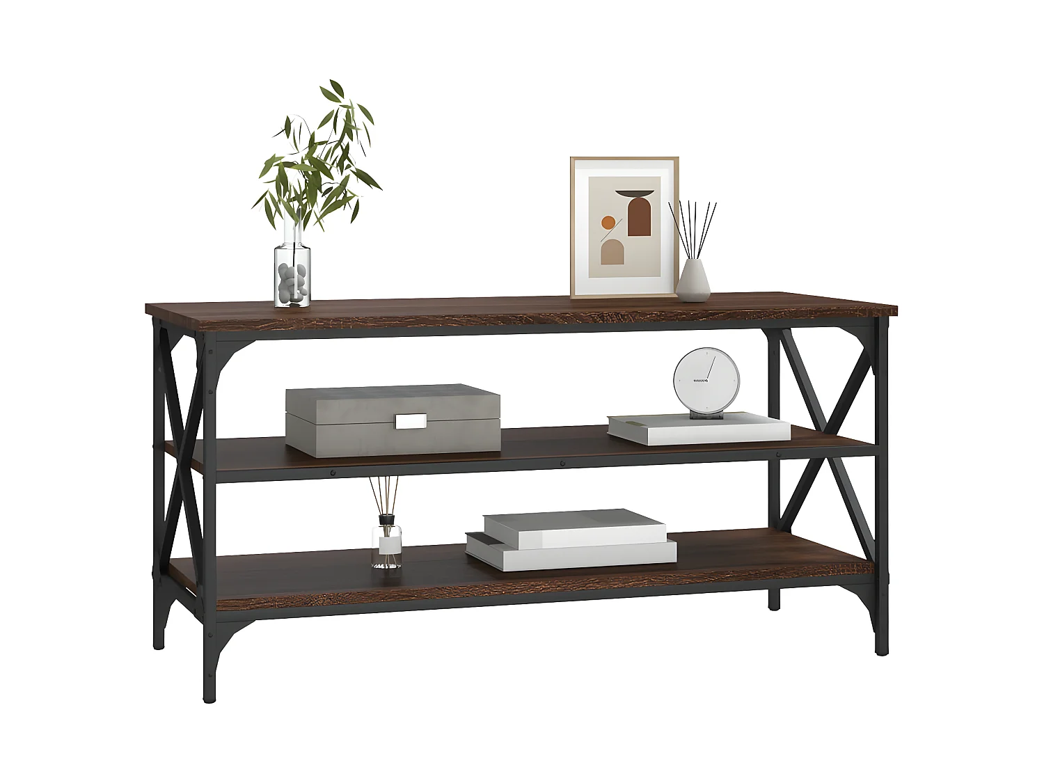 Meuble TV Chêne marron 100x40x50 cm Bois d'ingénierie