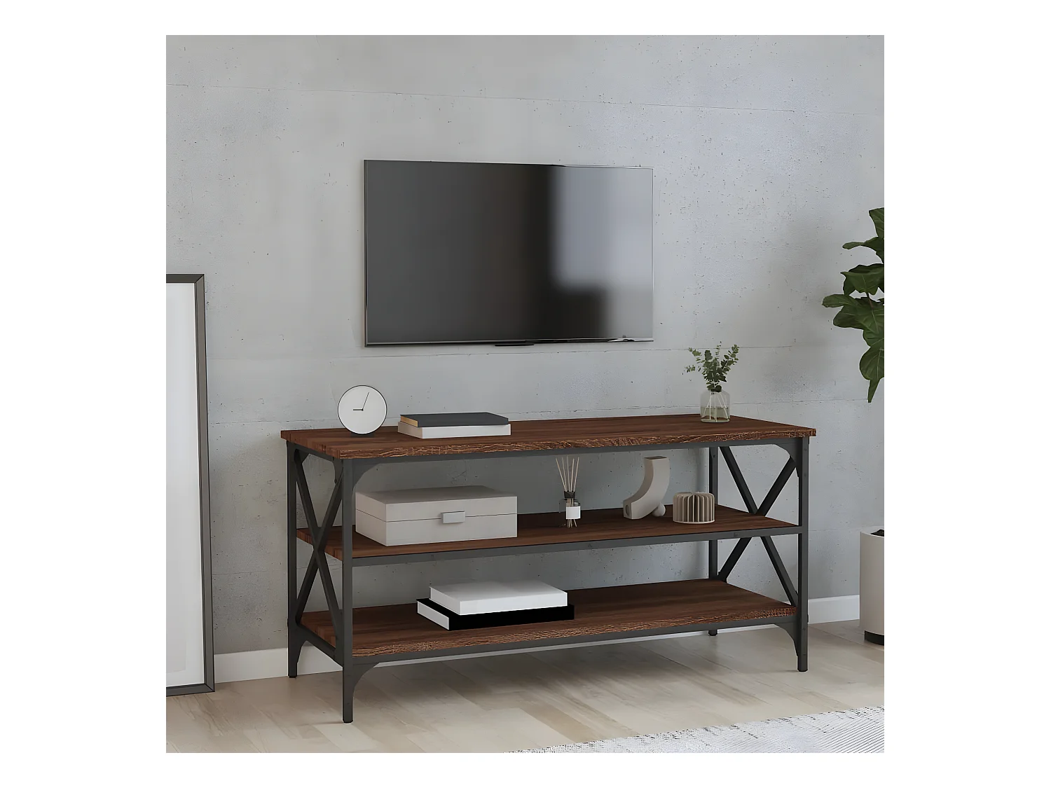 Meuble TV Chêne marron 100x40x50 cm Bois d'ingénierie
