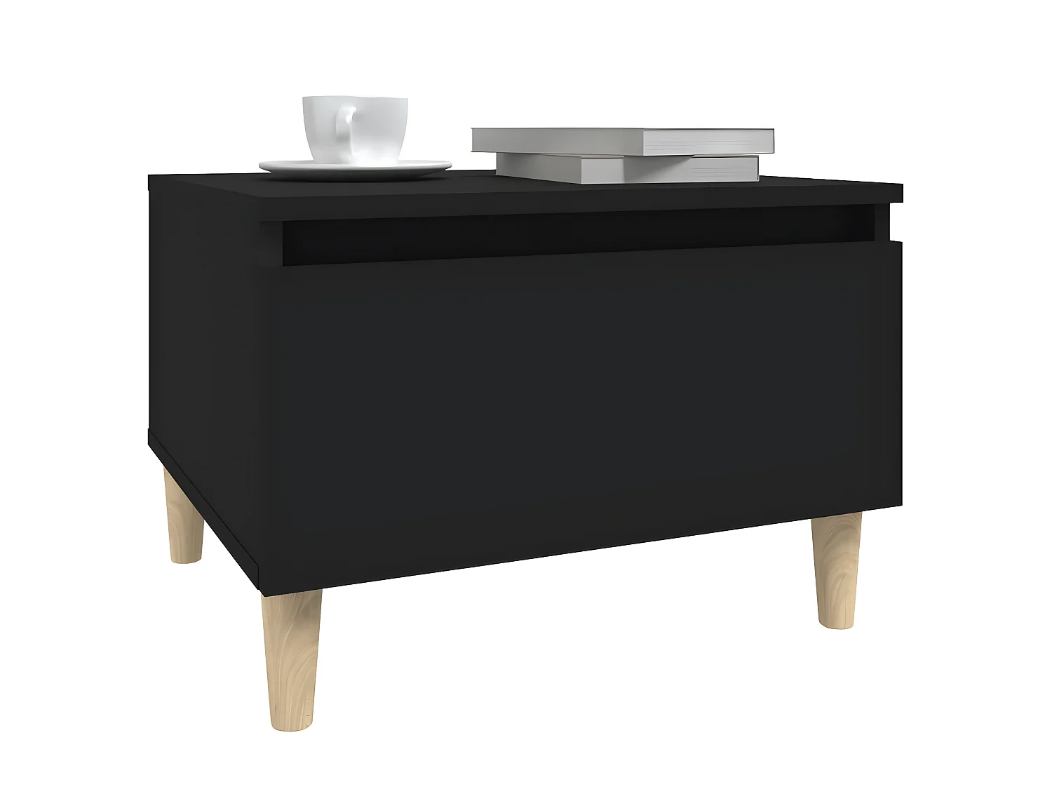 Tavolini 2 pz Nero 50x46x35 cm MDF