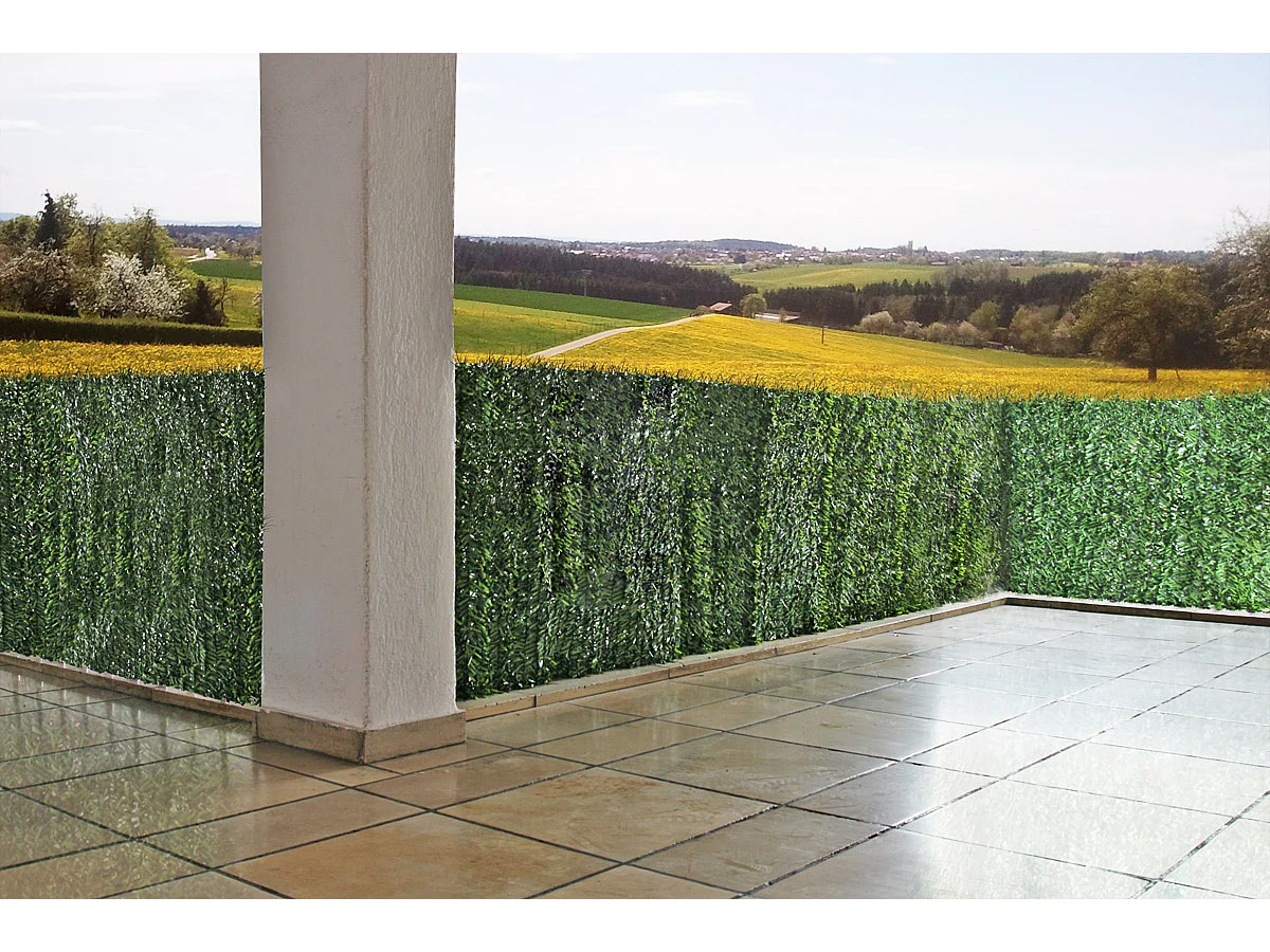 Pare-vue de balcon N77 300x150cm feuille,  300x150cm sapin clair