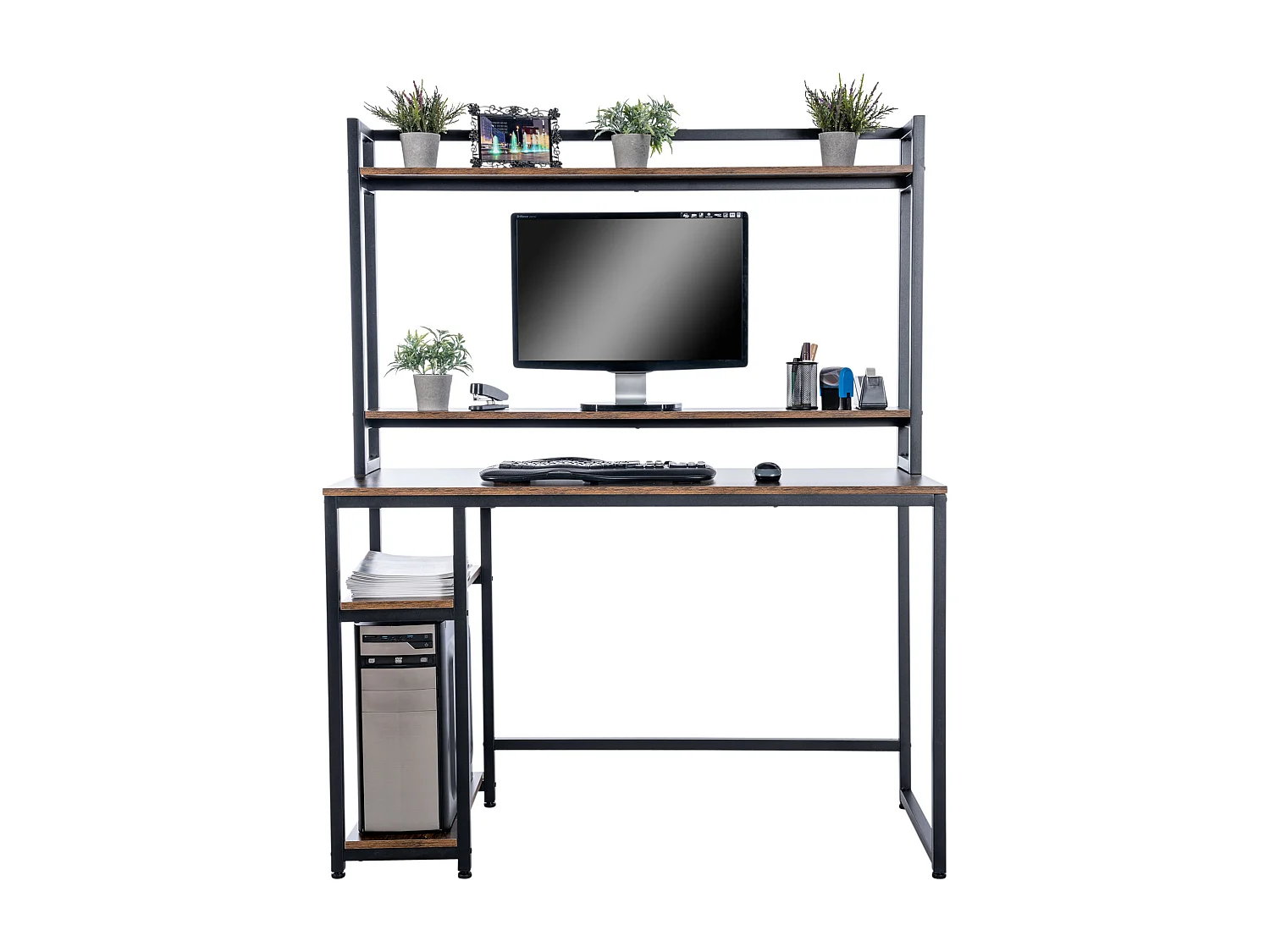 Table de Bureau Billings 120 cm - Noir/Marron150.00