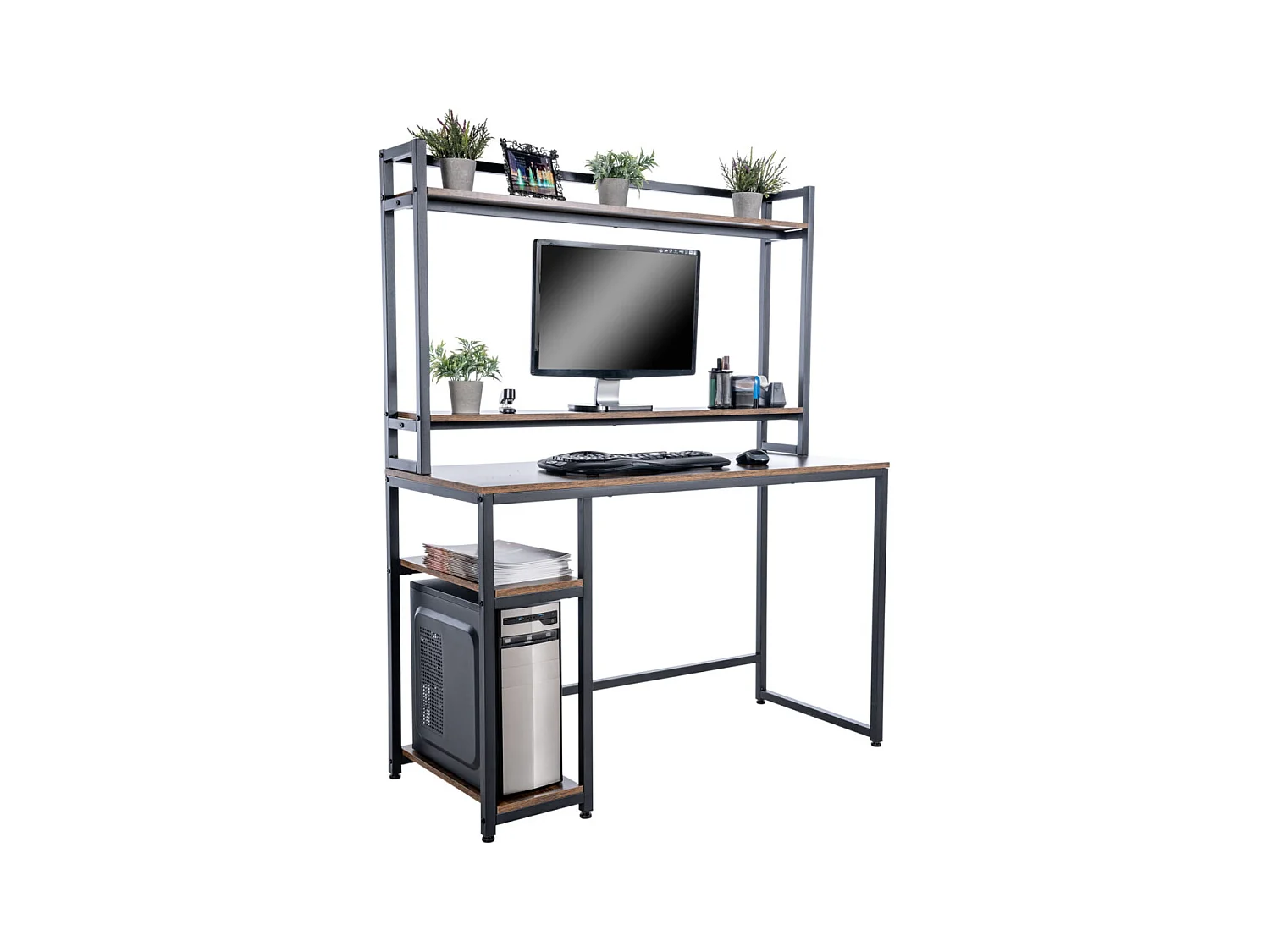 Table de Bureau Billings 120 cm - Noir/Marron150.00