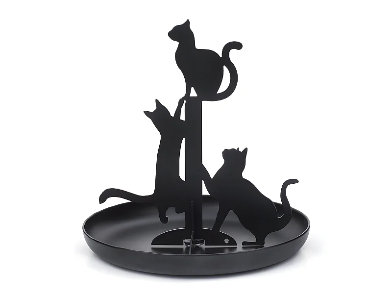 Arbre à bijoux Chats noir Noir  Kikkerland