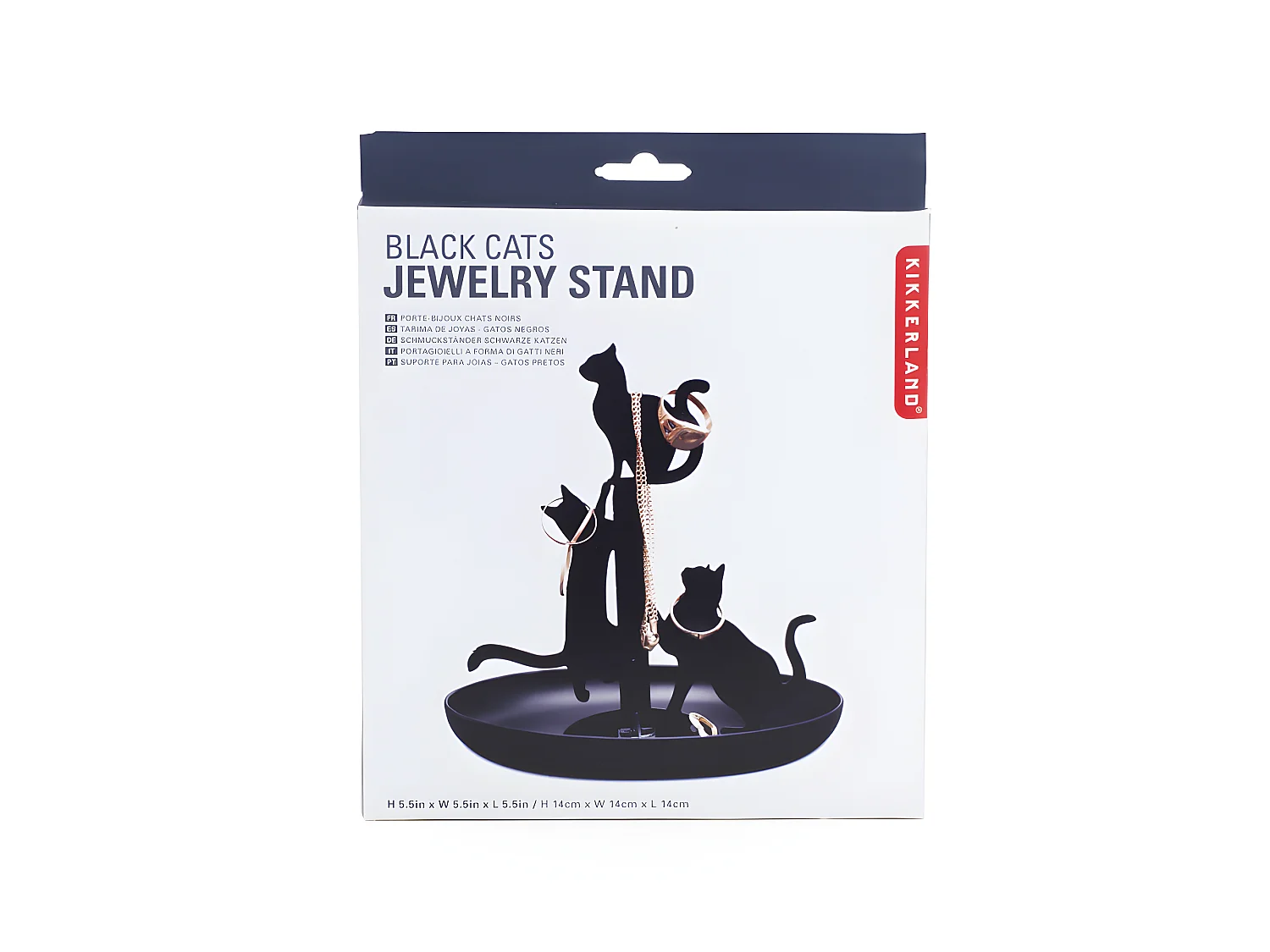 Arbre à bijoux Chats noir Noir  Kikkerland