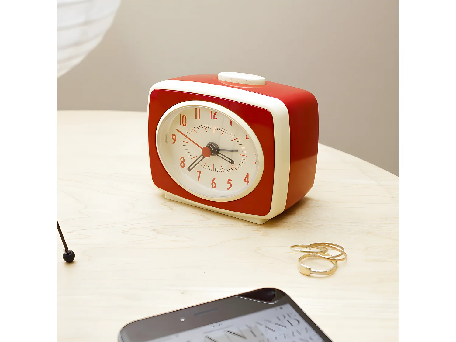 Réveil Seventies Rouge  Kikkerland