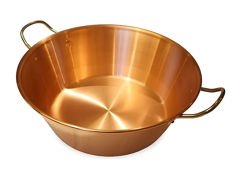BAUMALU Bassine a confiture cuivre 38 cm 12/10eme  anses inox - 9 litres environ