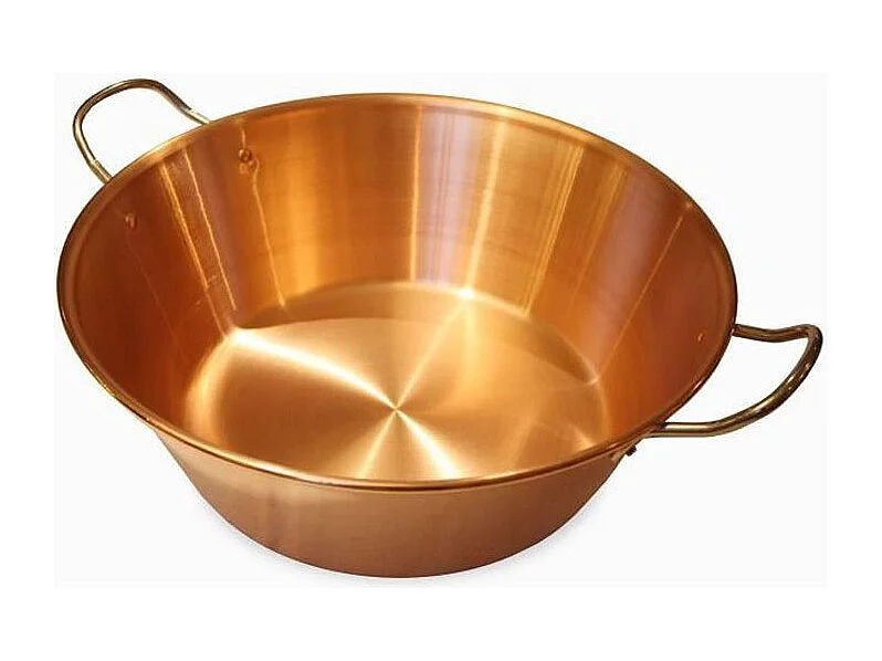 BAUMALU Bassine a confiture cuivre 38 cm 12/10eme  anses inox - 9 litres environ