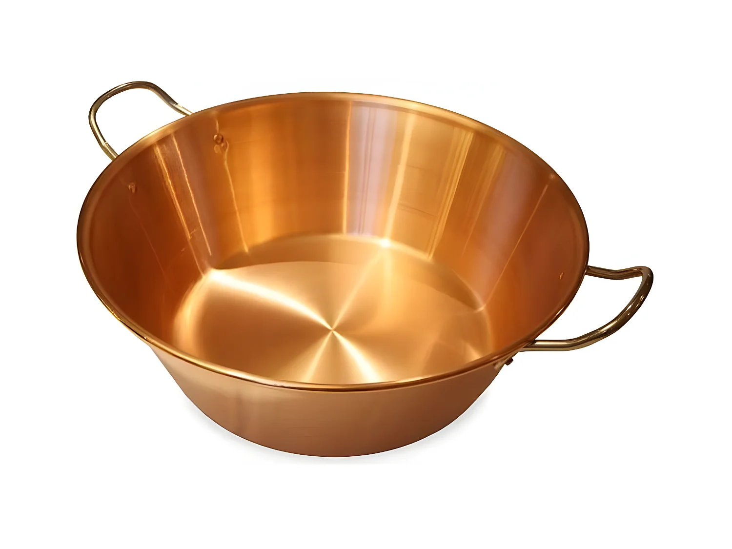 BAUMALU Bassine a confiture cuivre 38 cm 12/10eme  anses inox - 9 litres environ