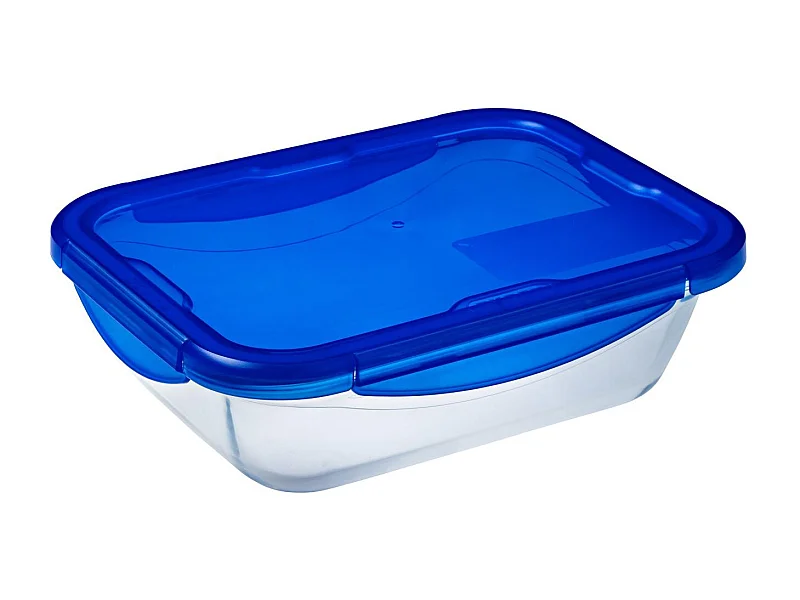 Boîte rectangle en verre avec couvercle Cook & Go 24 x 18 cm