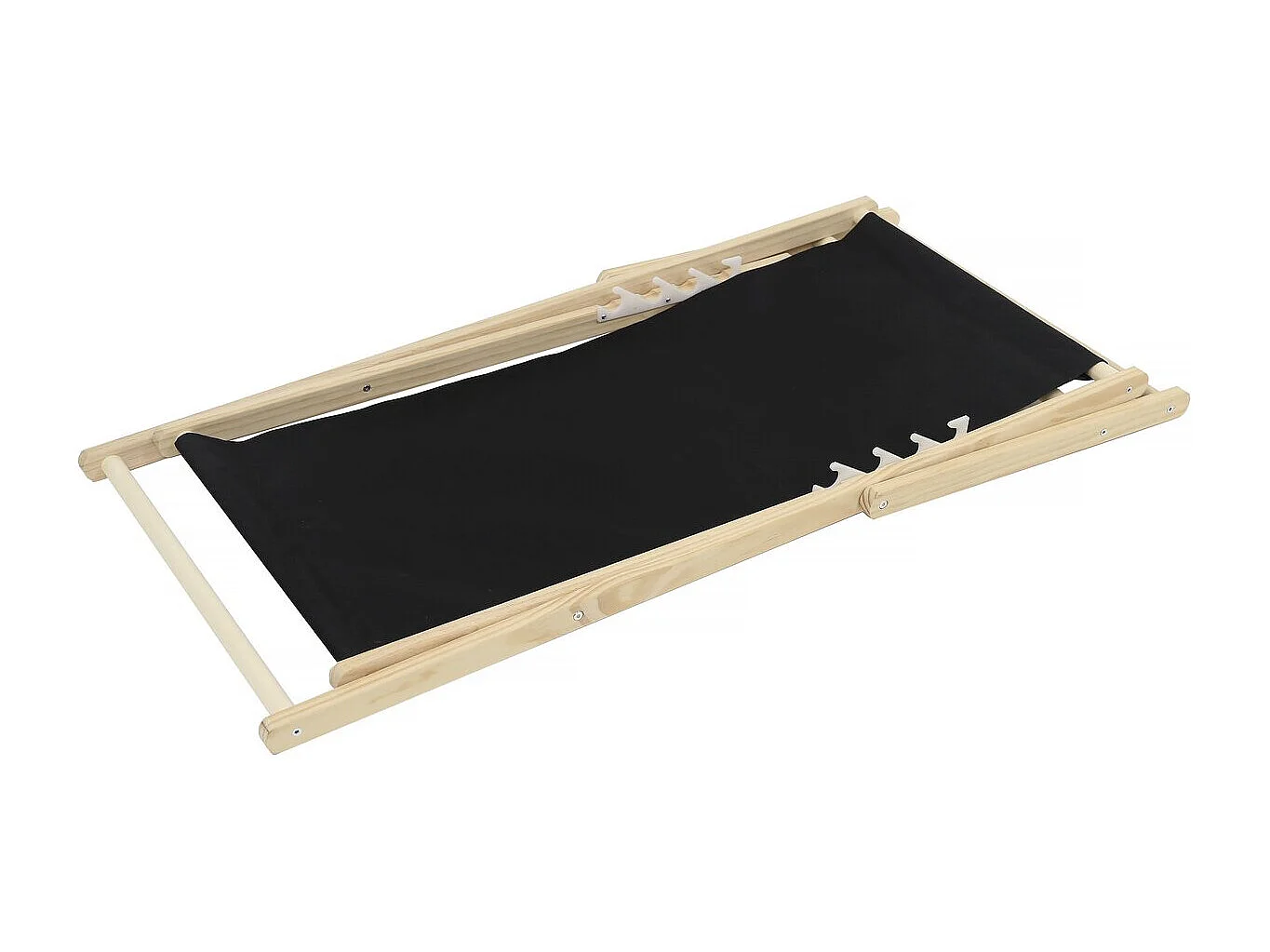 Lot de 2 transat en bois "Chilienne" - 107 x 56.5 x 81 cm - Noir