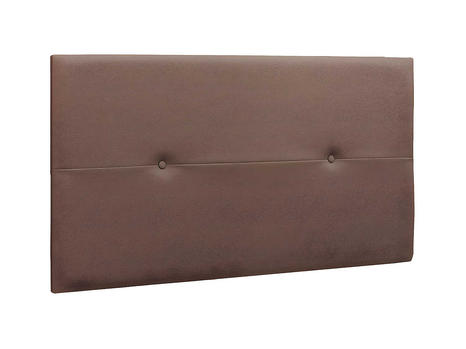 Tête de lit en simili-cuir coloris marron chocolat  - L. 110 x P. 4 x H. 55 cm