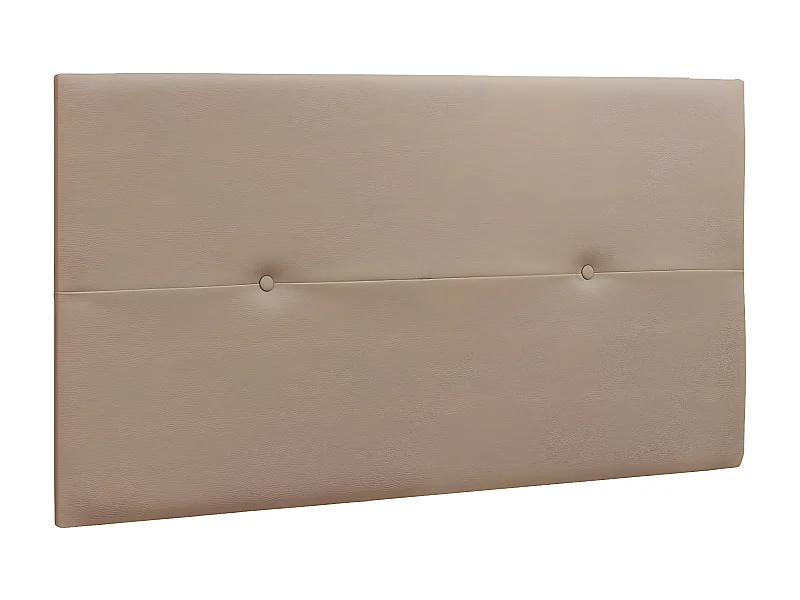 Tête de lit en simili-cuir coloris beige - longueur 110 x profondeur 4 x hauteur 55 cm