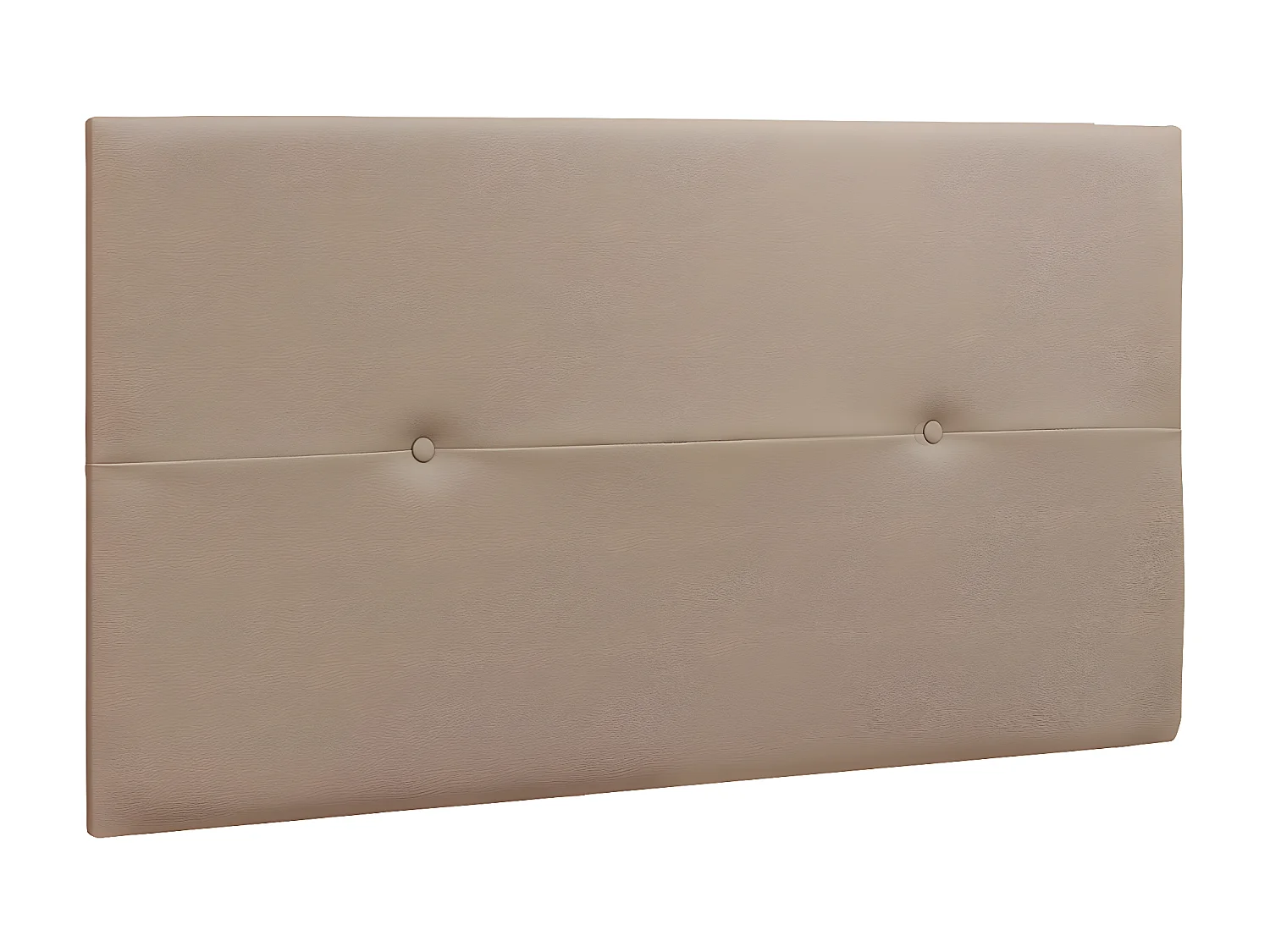 Tête de lit en simili-cuir coloris beige - longueur 110 x profondeur 4 x hauteur 55 cm